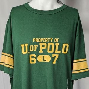 NWT XLT Polo Ralph Lauren Graphic T-shirt Green Yellow